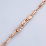 Cadena Reloj De Arena 8.15gr / 56.2cm / Dos Oros Blanco Rosa 18K $