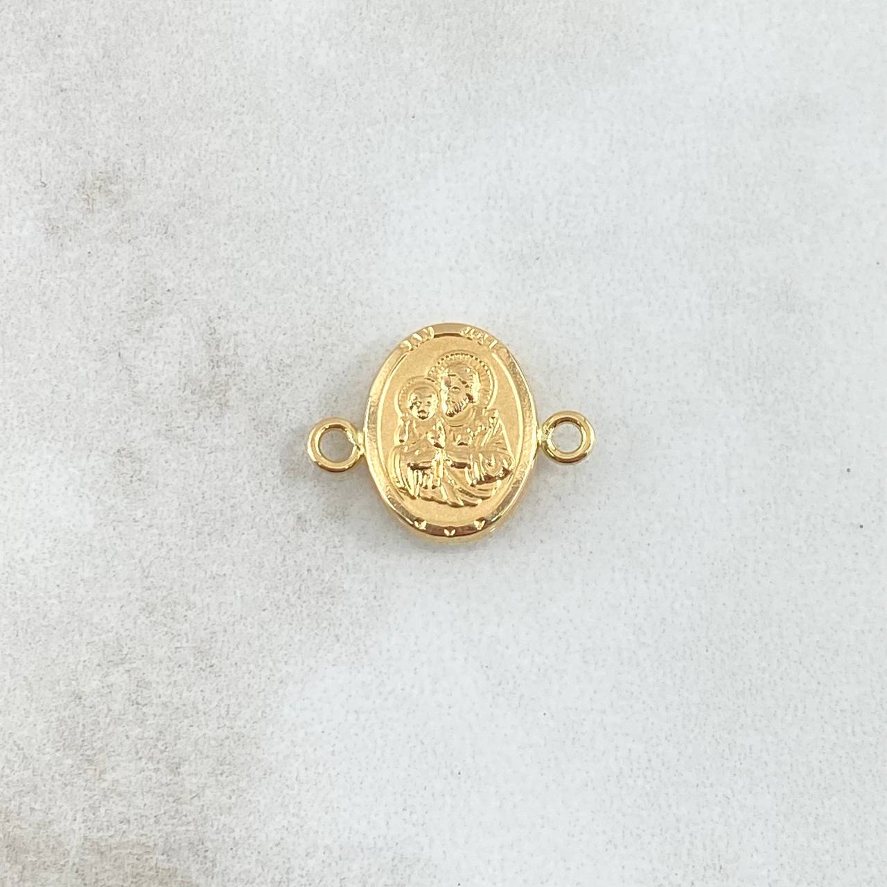 Herraje San José 0.65gr / 1.3cm-1.7cm / Mate Liso Oro Amarillo 18K *