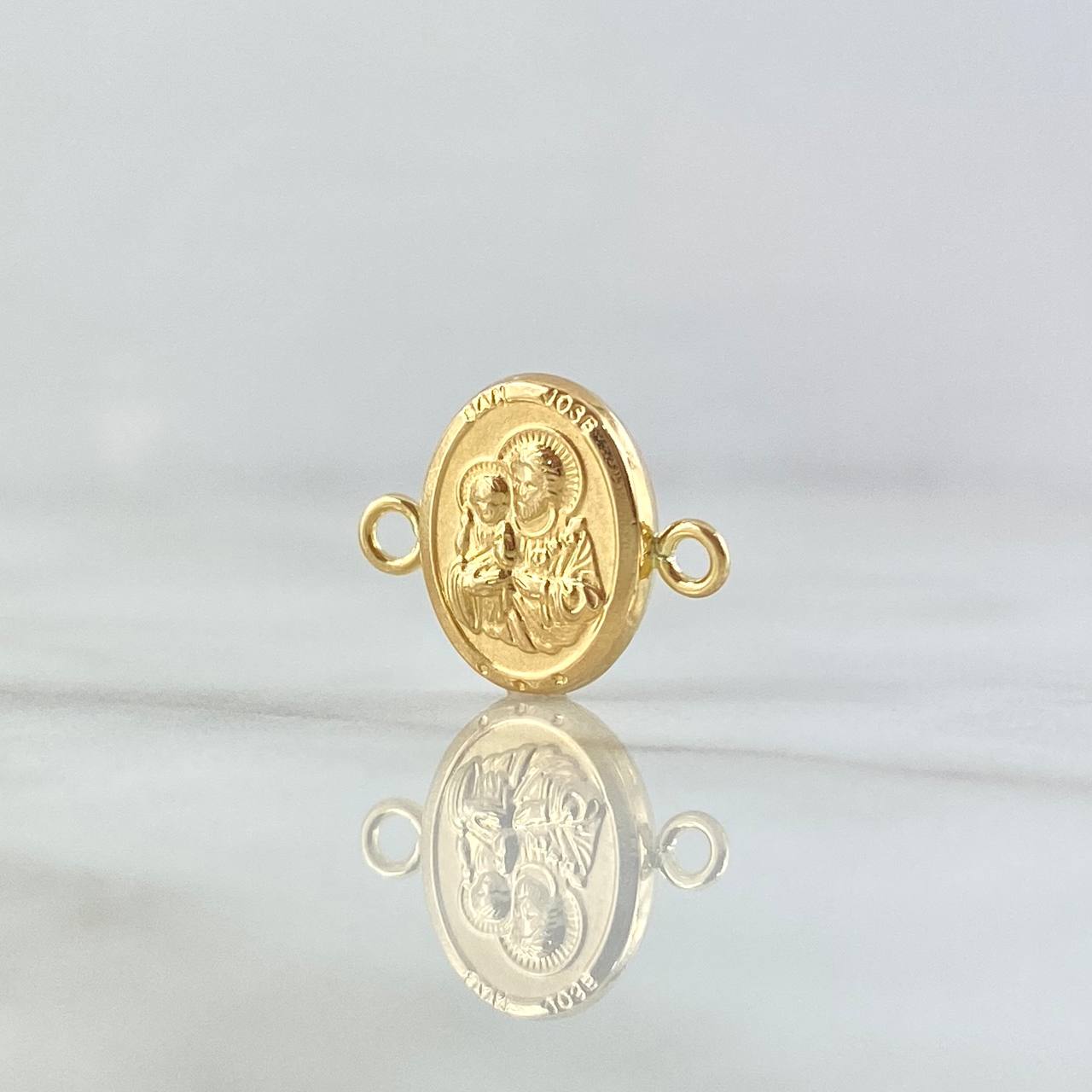 Herraje San José 0.65gr / 1.3cm-1.7cm / Mate Liso Oro Amarillo 18K *