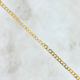 Tobillera Cubana 2.4gr / 24cm / 3mm Oro Amarillo +1 18K
