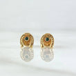 Topos Herradura 0.6gr / 6mm Circon Verde Oro Amarillo 18K *