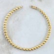 Pulso Militar 4.65gr / 19cm / 4mm Bolas Diamantadas Oro Amarillo 18K
