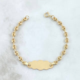 Pulso Bebé GC Placa Nube 1.9gr / 14cm / 3.3mm Liso Oro Amarillo 18K ©