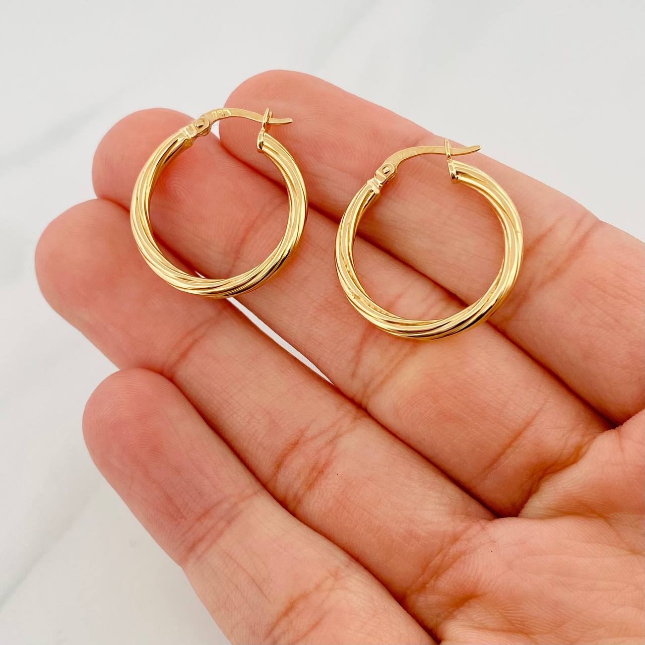Candongas Espiral 1.75g / 2.5cm Oro Amarillo 18K