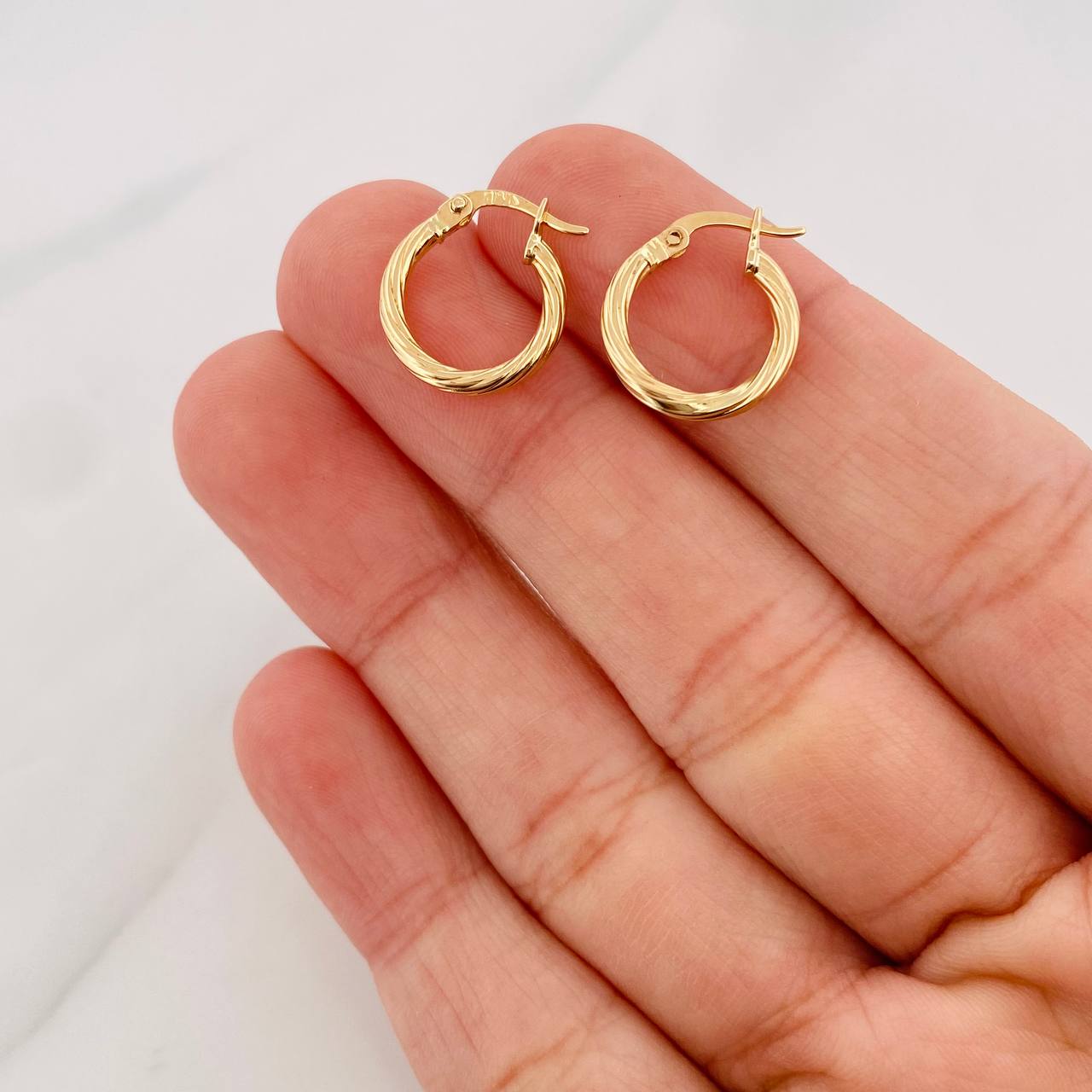 Candongas Espiral 0.9g / 1cm Oro Amarillo 18K