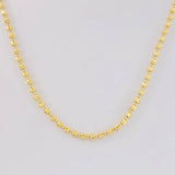 Cadena Militar Media Luna 13.3g / 61cm / 3mm Oro Amarillo 18K