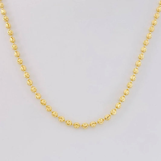 Cadena Militar Media Luna 10.8g / 60cm / 2.4mm Oro Amarillo 18K