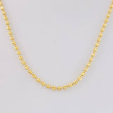 Cadena Militar Diamantada Media Luna 10 g / 50 cm / 2.4 mm Oro Amarillo 18K