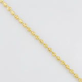 Cadena Militar Diamantada Media Luna 12.75 g / 60.5 cm / 2.4 mm Oro Amarillo 18K