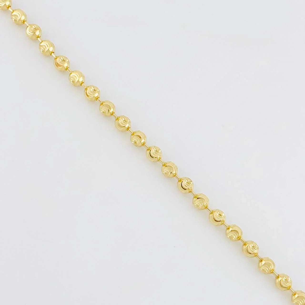 Cadena Militar Media Luna 13.3g / 61cm / 3mm Oro Amarillo 18K