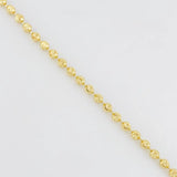 Cadena Militar Media Luna 13.3g / 61cm / 3mm Oro Amarillo 18K