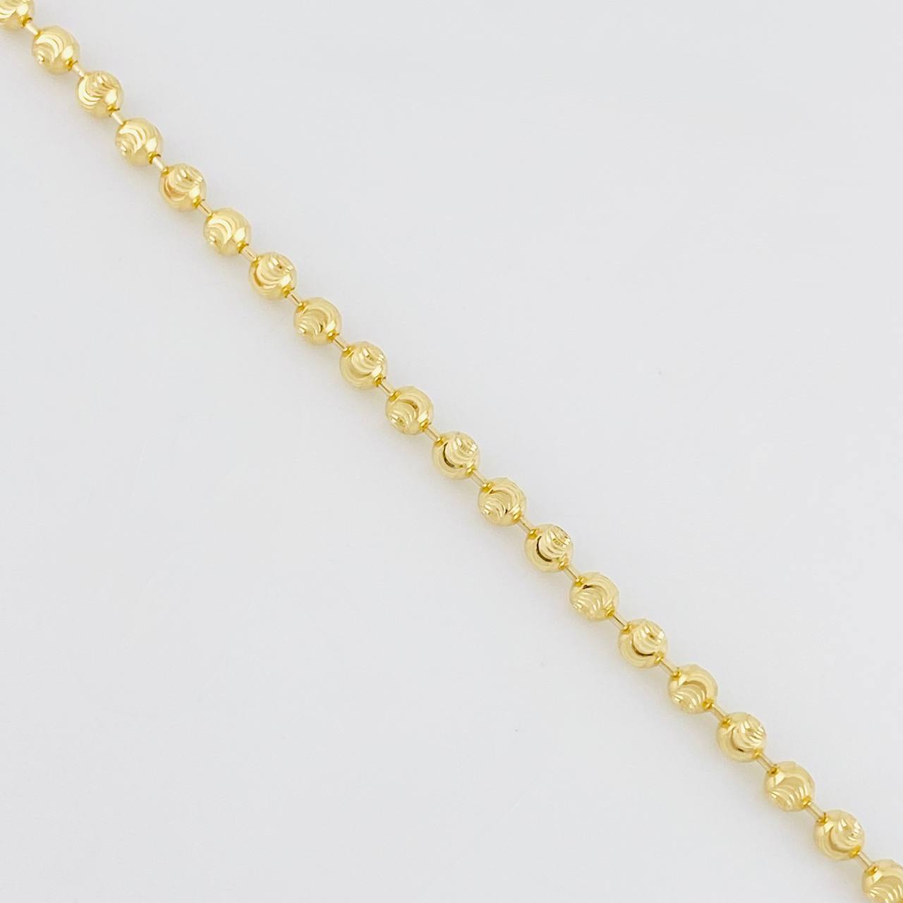 Cadena Militar Diamantada Media Luna 14.45 g / 70 cm / 2.4 mm Oro Amarillo 18K