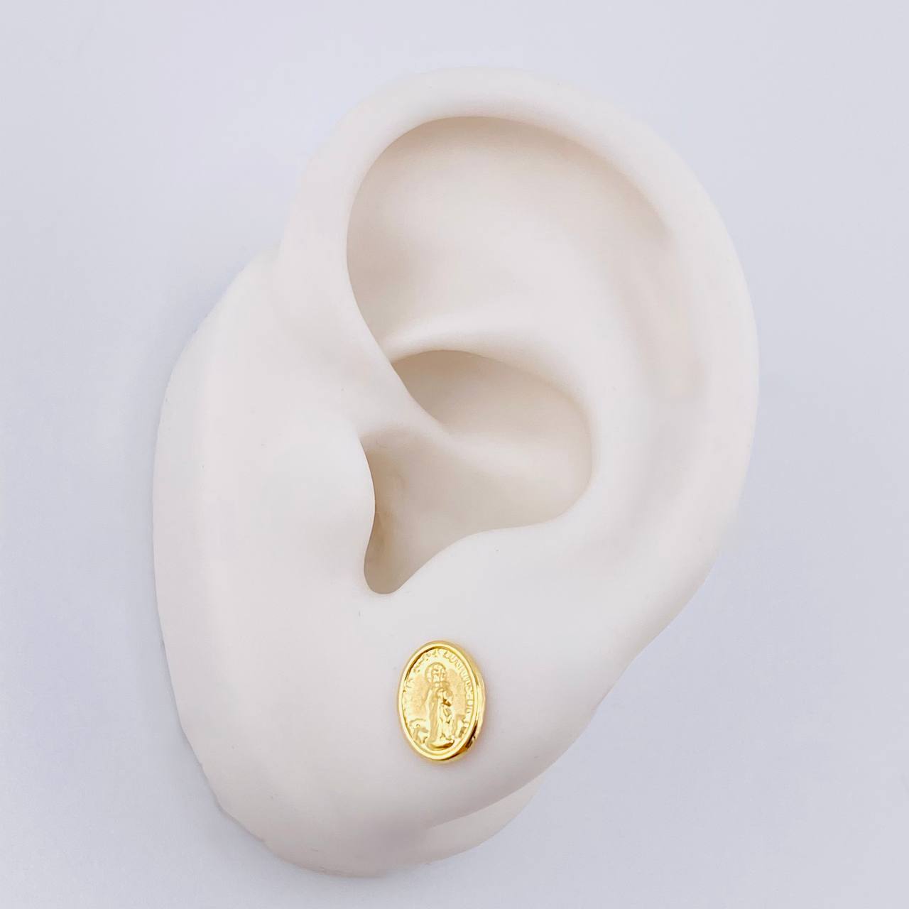Topos Virgen Maria Auxiliadora 0.7 g / 7.8 mm Oro Amarillo 18K