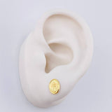 Topos Virgen Maria Auxiliadora 0.7 g / 7.8 mm Oro Amarillo 18K