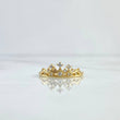 Anillo Corona Enpuntada 2.3gr / T6 3/4 / Circones Blancos Oro Amarillo 18K
