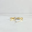 Anillo Solitario Curvas Finas 1.35gr / T7 3/4 / Circon Blanco Oro Amarillo 18K