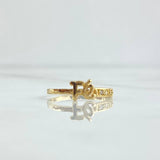 Anillo Fé 1.75gr / T7 1/2 / Circones Blancos Oro Amarillo 18K