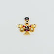 Herraje Pato Bolsa Dinero 1.45gr / 1.6cm / Dos Oros Amarillo Blanco 18K