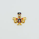 Herraje Pato Bolsa Dinero 1.45gr / 1.6cm / Dos Oros Amarillo Blanco 18K