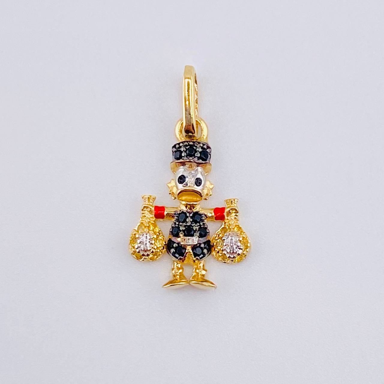 Dije Pato Bolsa Dinero 1.45gr / 2.2cm / Oro Amarillo 18K