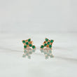 Topos Cruz 1gr / 0.8cm / Esmeralda 12 Pts Oro Rosa 18K (Joya) *
