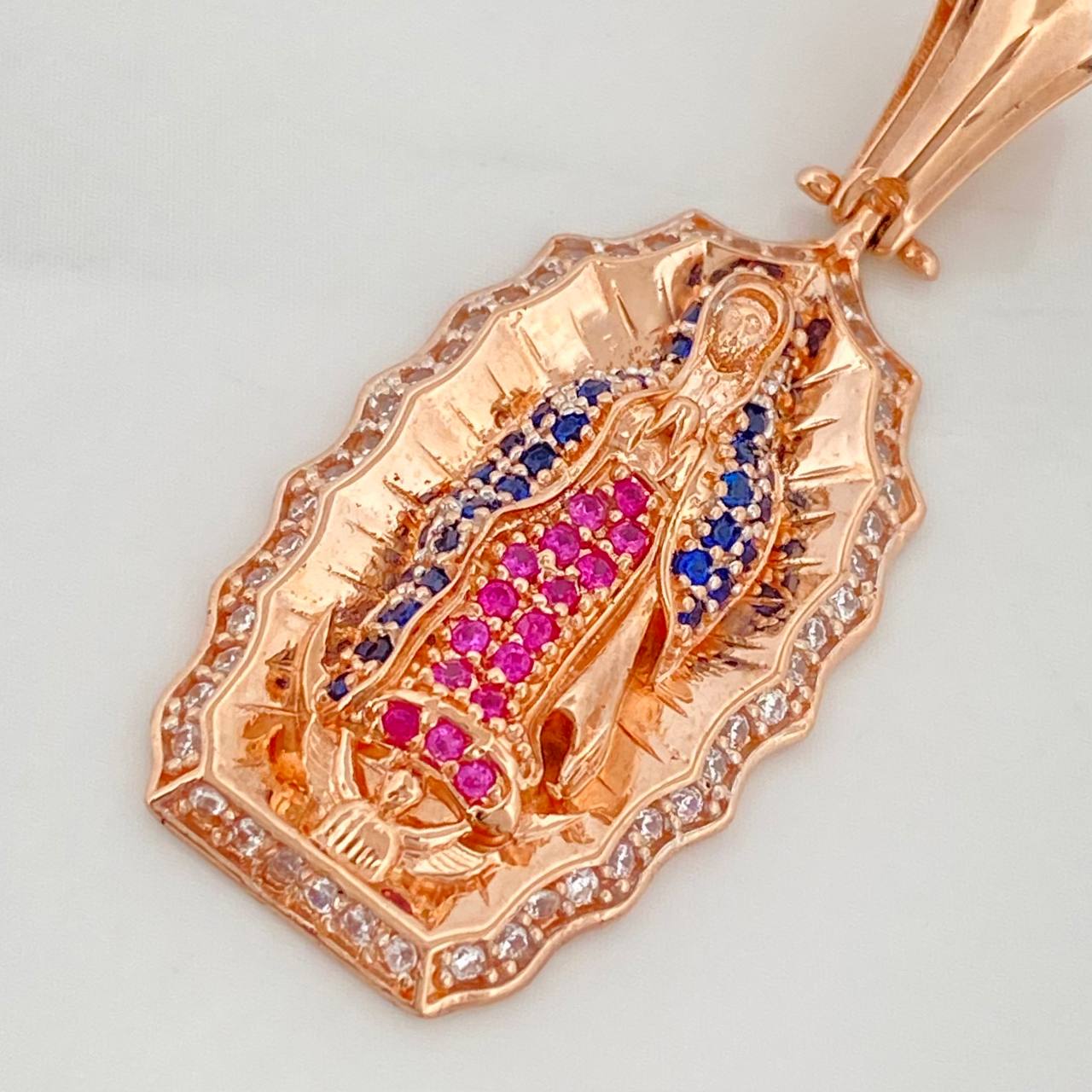 Dije Virgen Guadalupe 4.6 g / 3.7 cm Oro Rosa 18K