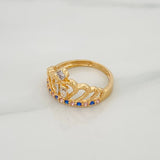 Anillo 15'S 3.3 g / T7 Dos Oros Amarillo Blanco 18K