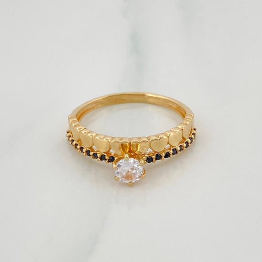 Anillo Churumbela Corazones 2.3 g / T6 1/2 Oro Amarillo 18K