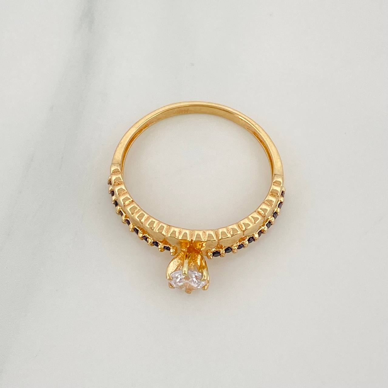 Anillo Churumbela Corazones 2.3 g / T6 1/2 Oro Amarillo 18K