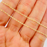 Cadena Escalera Plana 1.3gr / 45.3cm / Tres Oros +3 18K &