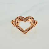 Anillo Corazones 2.05gr / T7 / Oro Rosa 18K &