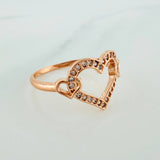 Anillo Corazones 2.05gr / T7 / Oro Rosa 18K &