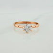 Anillo Solitario Curva 1.7gr / T5 1/4 / Oro Rosa 18K &