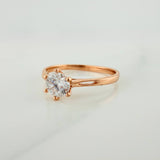 Anillo Solitario Curva 1.7gr / T5 1/4 / Oro Rosa 18K &