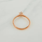 Anillo Solitario Curva 1.7gr / T5 1/4 / Oro Rosa 18K &