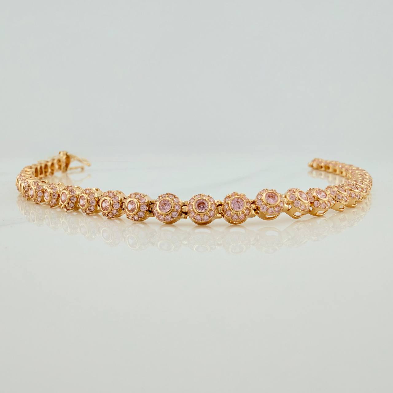 Pulso Tennis 9.75gr / 20cm / 4.2mm Oro Amarillo 18K