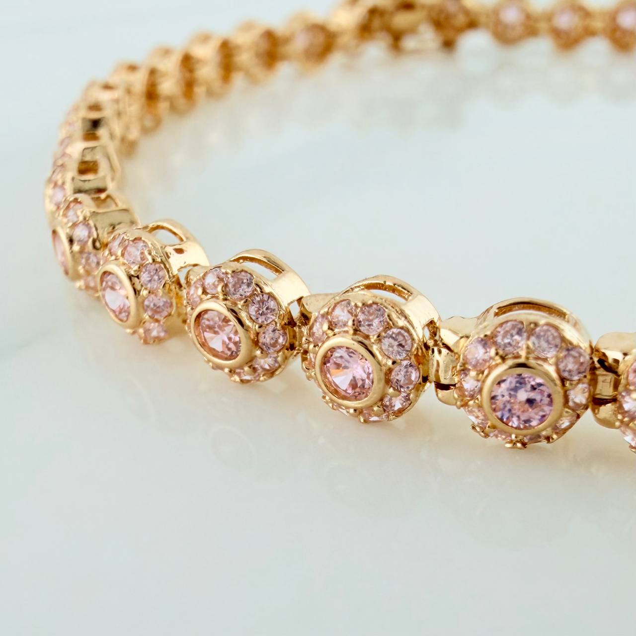 Pulso Tennis 9.75gr / 20cm / 4.2mm Oro Amarillo 18K