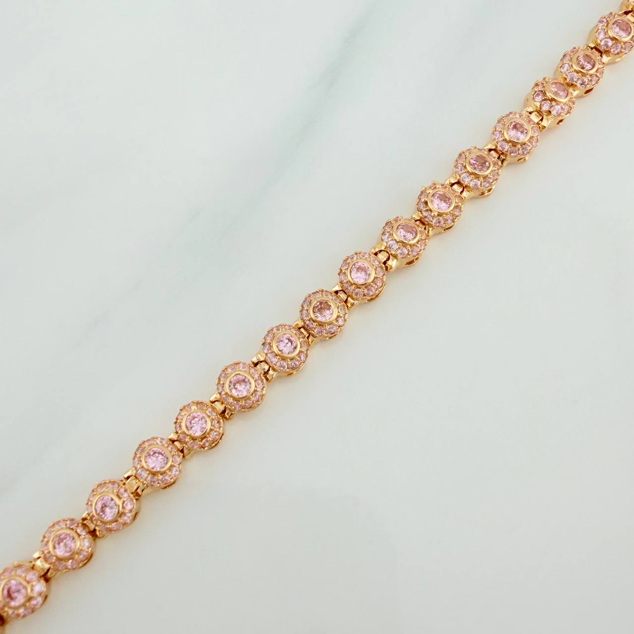 Pulso Tennis 9.75gr / 20cm / 4.2mm Oro Amarillo 18K