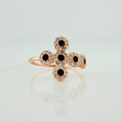 Anillo Cruz Tupida 2.2gr / T7 / Oro Rosa 18K &