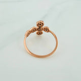 Anillo Cruz Tupida 2.2gr / T7 / Oro Rosa 18K &