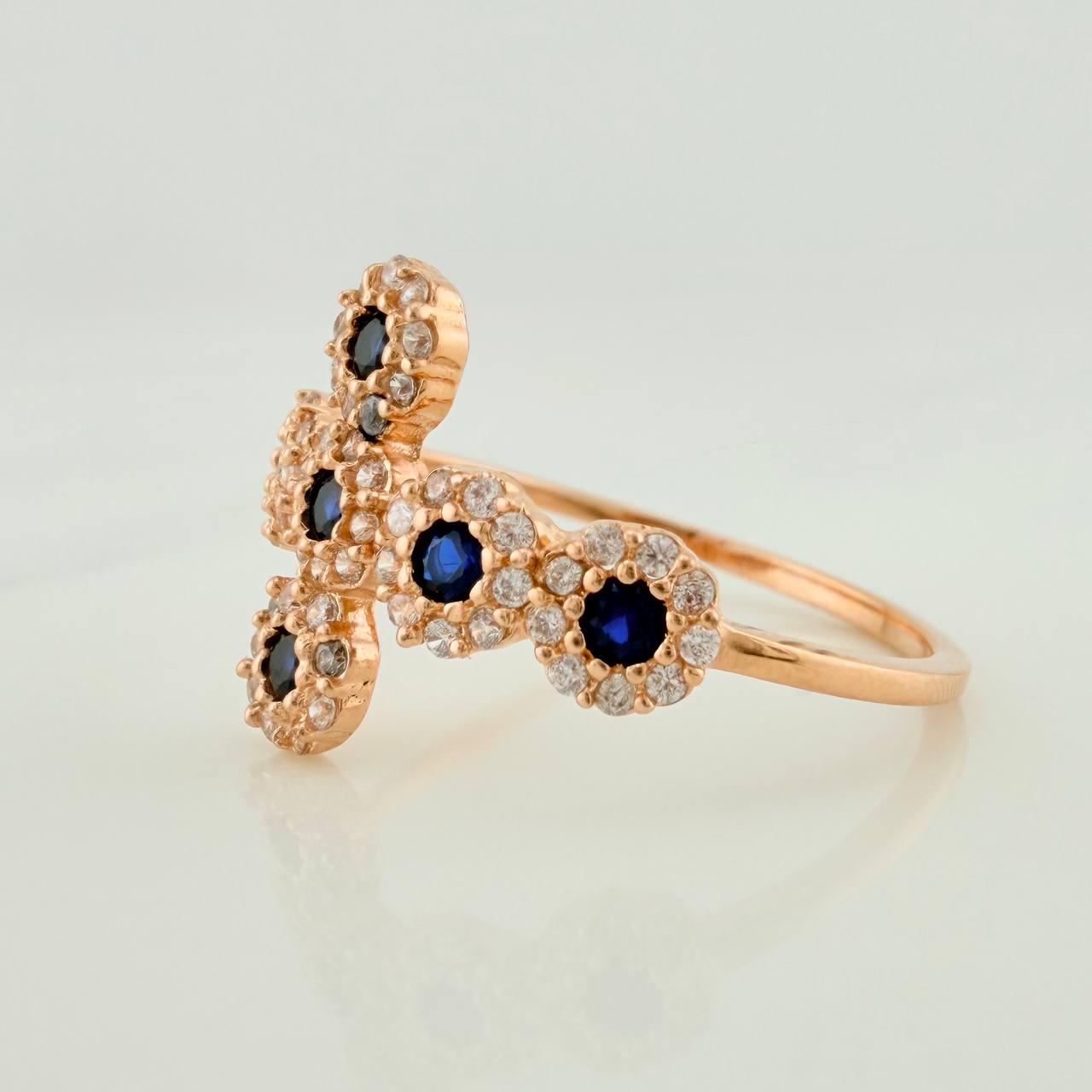 Anillo Cruz Tupida 2.25gr / T8 1/2 / Oro Rosa 18K &