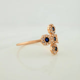 Anillo Cruz Tupida 2.25gr / T8 1/2 / Oro Rosa 18K &