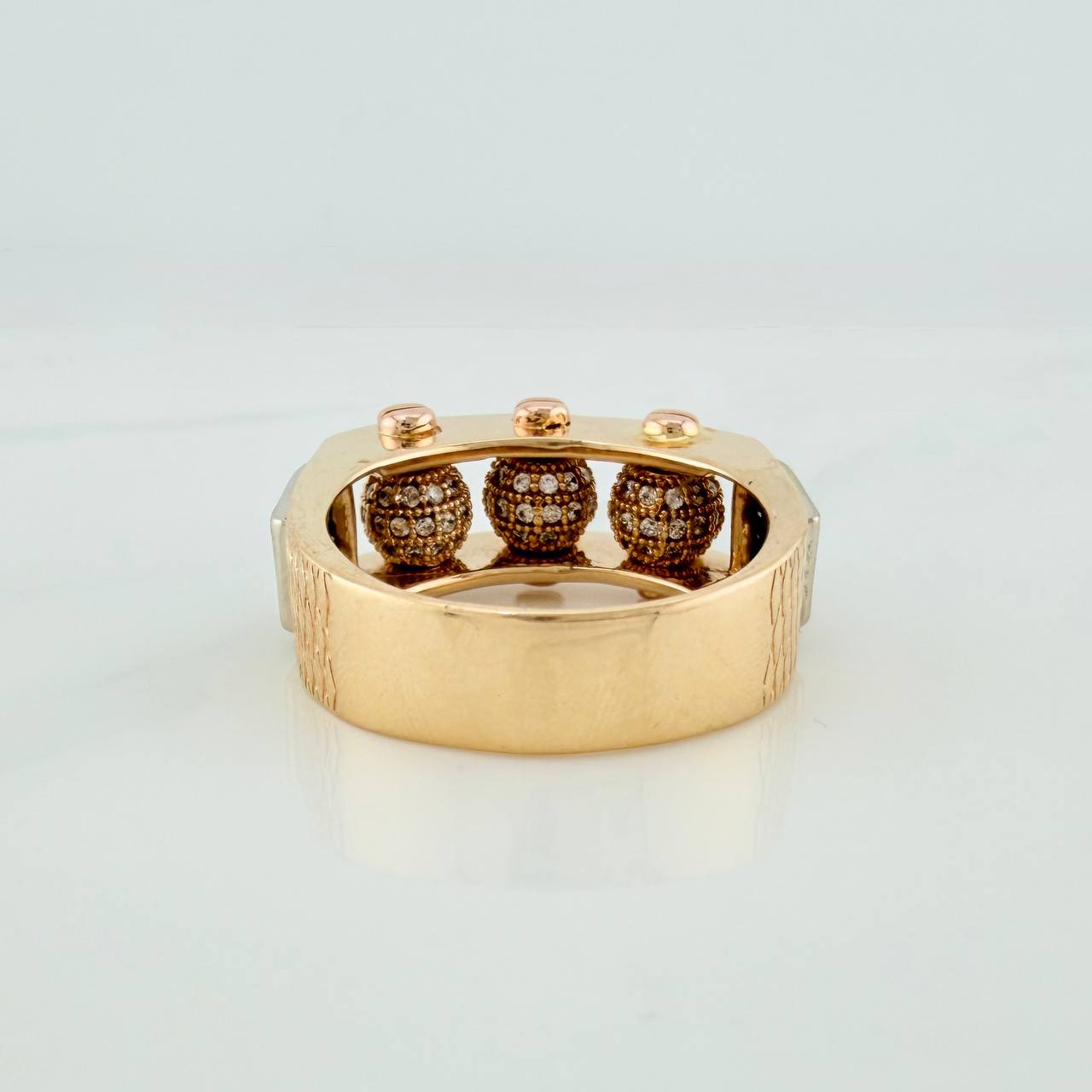 Anillo Bolas de Fuego 11.9gr / T9 1/4 / Tres Oros 18K