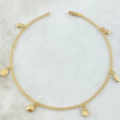 Tobillera Aro Seguido Dije 3.45gr / 25.5cm / Oro Amarillo 18K *