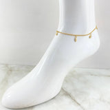 Tobillera Aro Seguido Dije 3.45gr / 25.5cm / Oro Amarillo 18K *