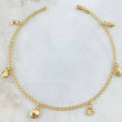 Tobillera Aro Seguido Dije 3.55gr / 24.5cm / Oro Amarillo 18K *