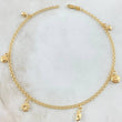 Tobillera Aro Seguido Dije 3.45gr / 26.5cm / Oro Amarillo 18K *
