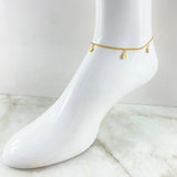 Tobillera Aro Seguido Dije 3.45gr / 26.5cm / Oro Amarillo 18K *