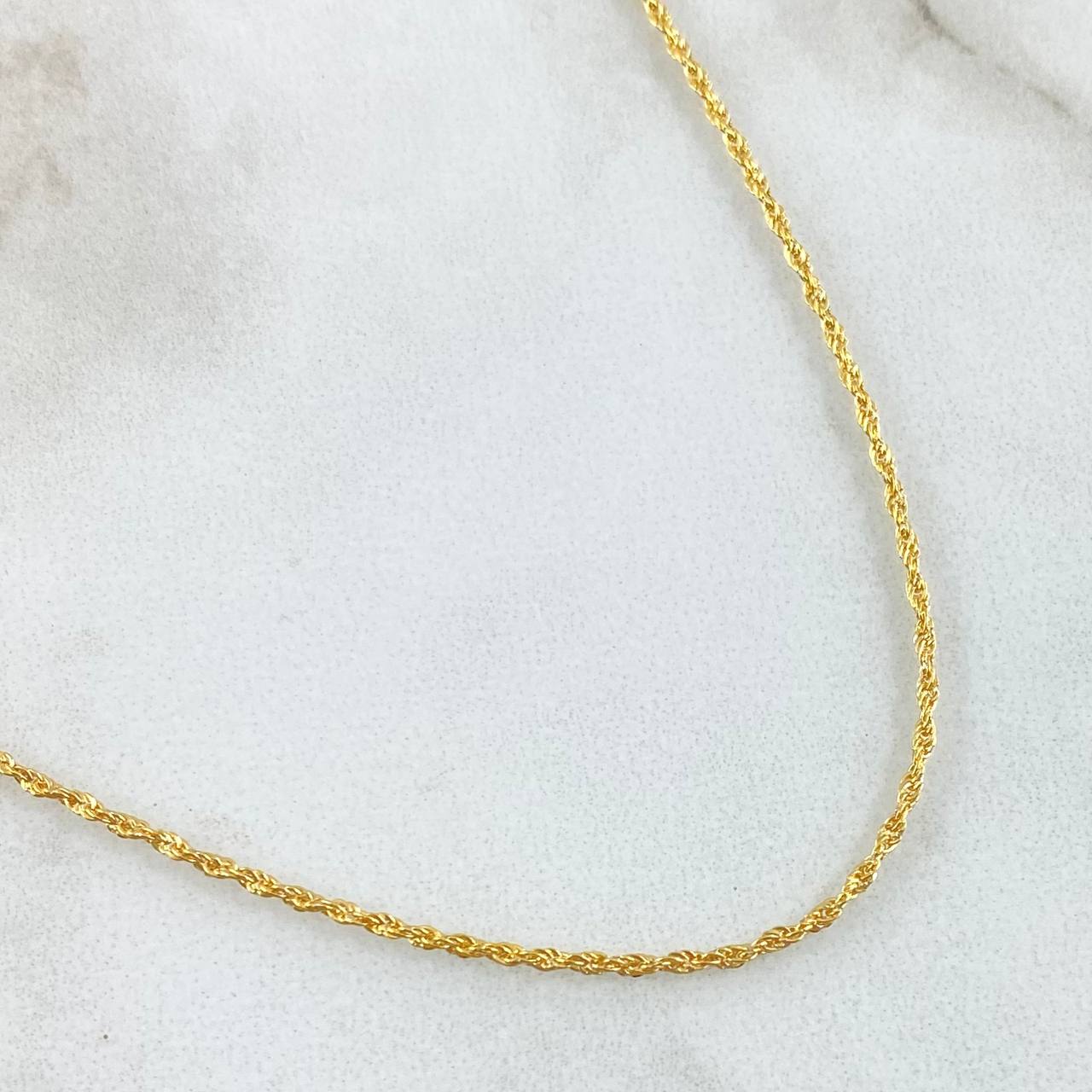 Cadena Lazo 2.1gr / 60cm / 1.6mm Oro Amarillo +3