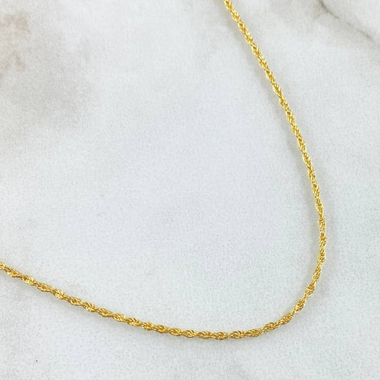 Cadena Lazo 2.1gr / 60cm / 1.6mm Oro Amarillo +3
